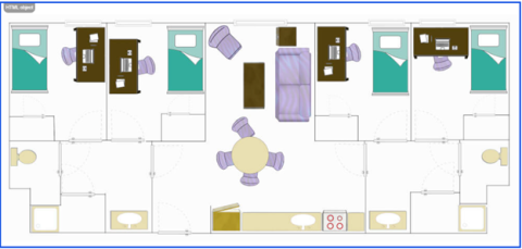 Image of Single Room in Four Bedroom With 2 Baths