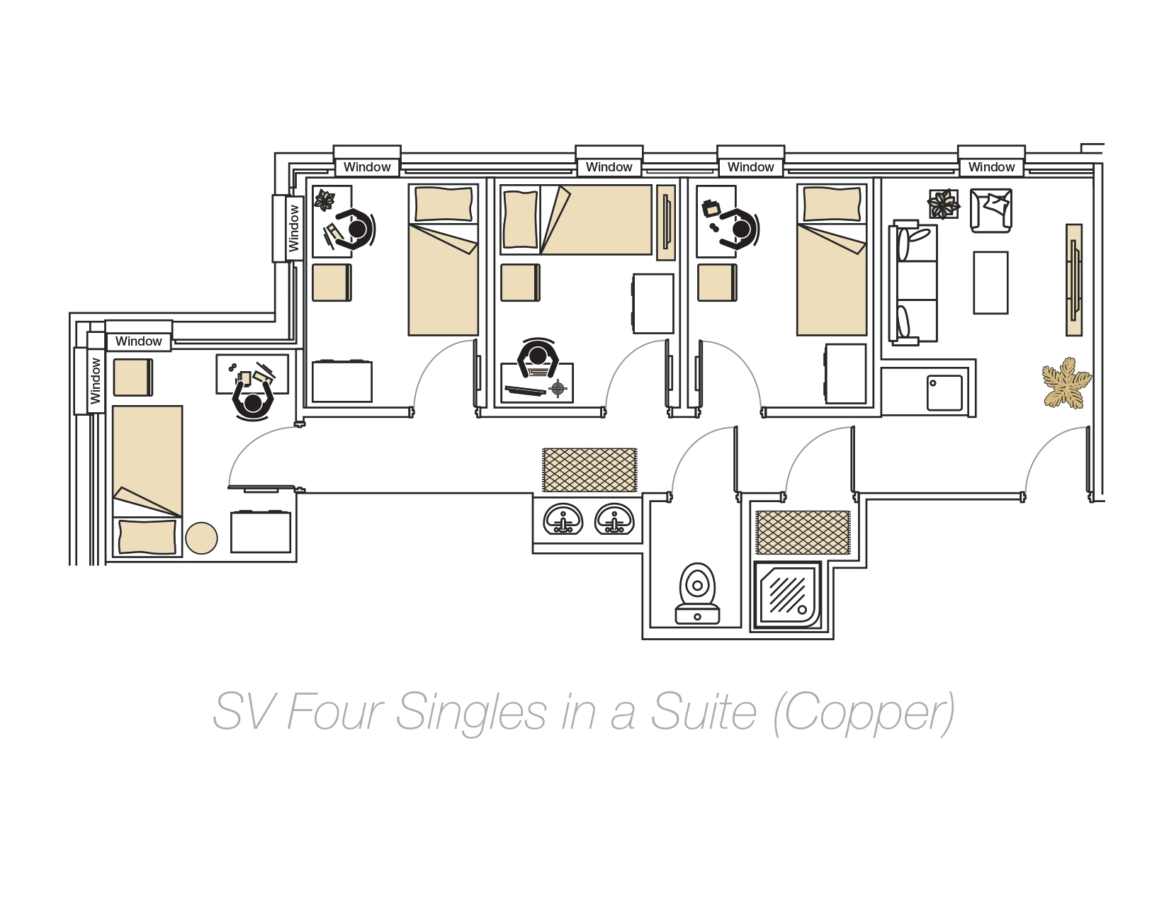 SV 4 Bedroom Suite (Copper)