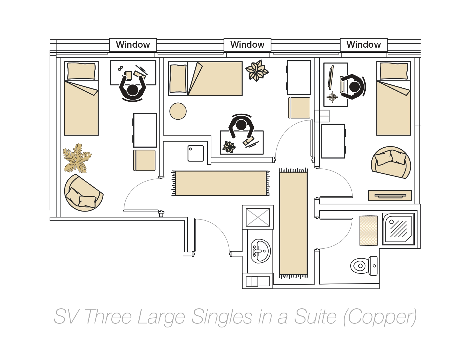 SV 3 Bedroom Suite (Copper)