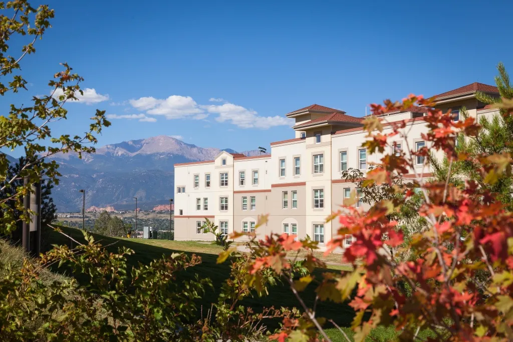 Exterior of the Alpine Village residence halls