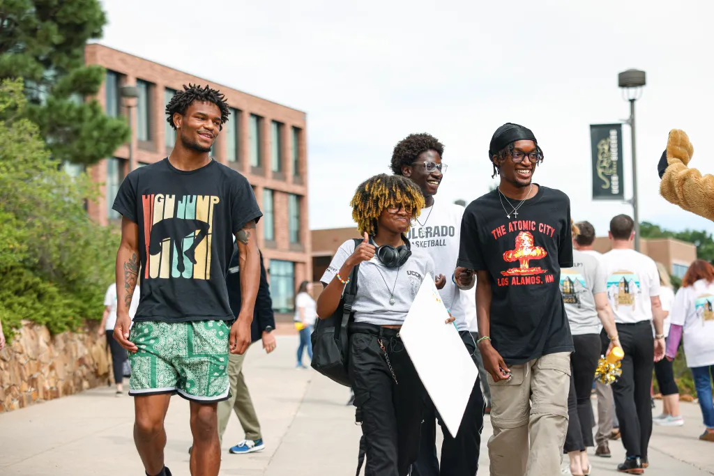 UCCS Students walking campus