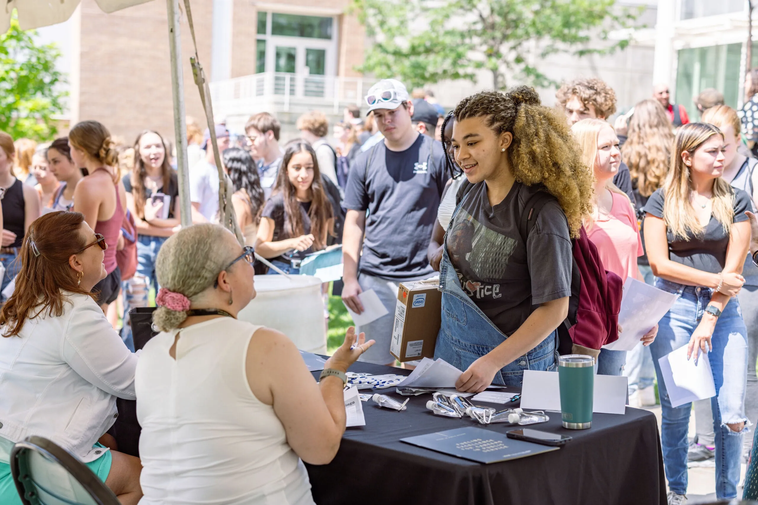 Students interacting during GPS