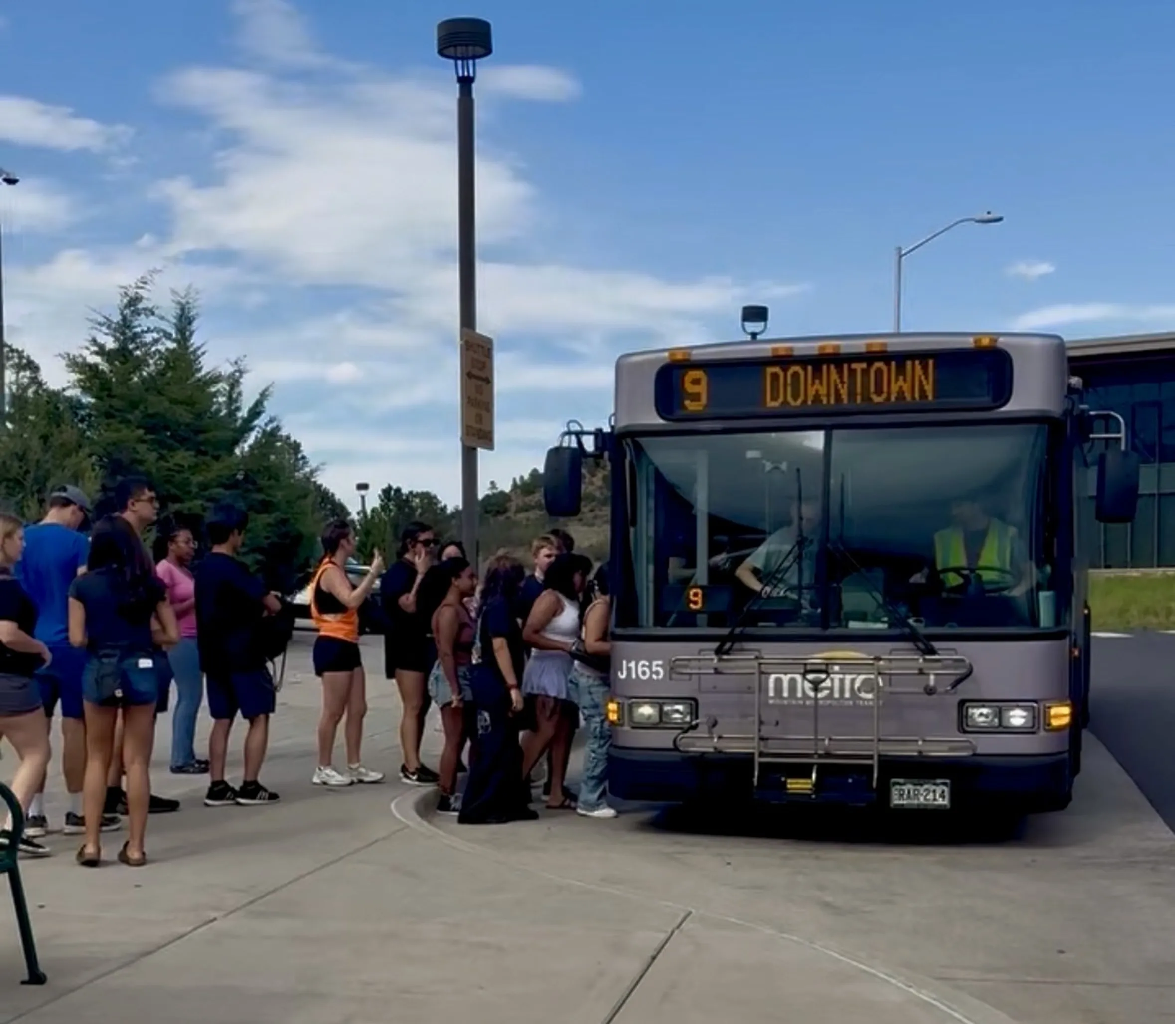 people waiting for bus